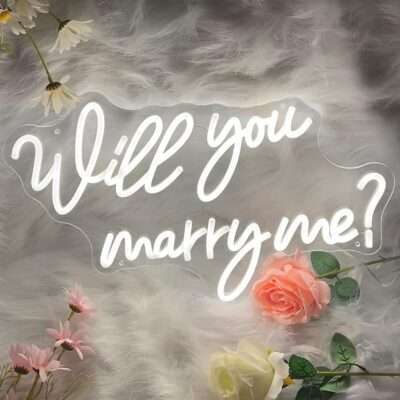 marry me neon sign