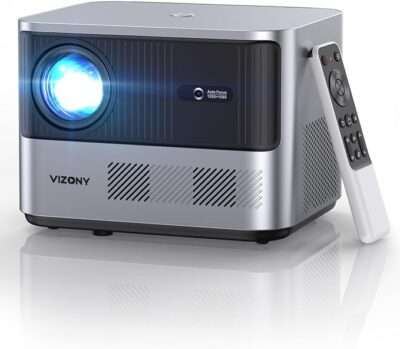 HD Video bluetooth Projector - A versatile and immersive rental option from Mimi's PARTY PALACE. REAL Full-Sealed Optical Engine, 800 ANSI Full HD Native 1080P with 4K Support, WiFi6+5G/2.4G Dual Band WiFi+BT5.2, Electric Focus, and PPT Presentation via USB. Elevate your event with cutting-edge technology and stunning visuals. Rent now for a worry-free experience!