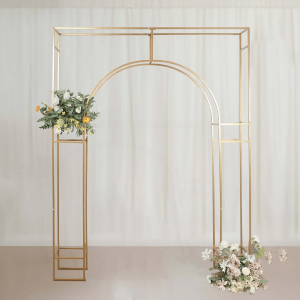 Gold Metal Rectangular Arch in Arc de Triomphe Style