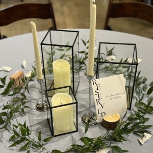 Black Glass Candle Holder Set (3 pcs)