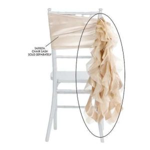 Classy Chair Curly Sash - Champagne