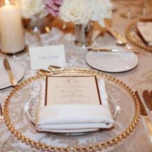 Elegant Gold Acrylic Charger Plates