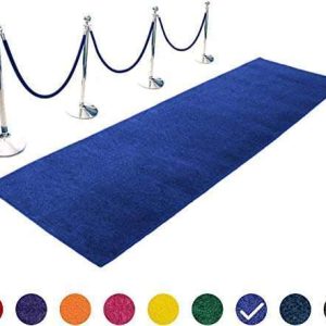 Royal Blue Isle Runner w/ 6 Stanchions & Velvet Ropes