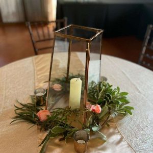 Glass lanterns copper color