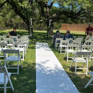 Aisle runner white carpet