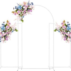 White 3-Piece Arch Backdrop Stand Set (7.2FT, 5FT, 5FT)