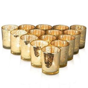 Glass Votives with tealight- Different colors