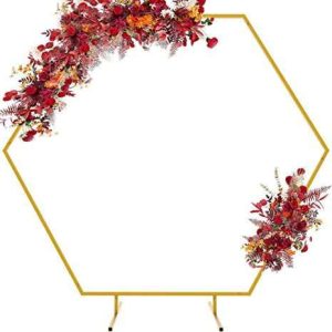 Gold Hexagon Wedding Arch Backdrop (8FT)