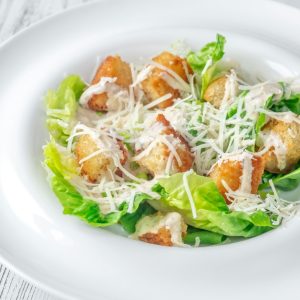 Portion of Caesar salad