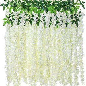 Artificial Silk Wisteria Vine Rattan Garland (12 pieces)