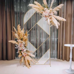 7ft Gold Geometric Metal Backdrop Frame