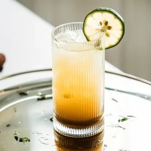 Elegant Ripple Ribbed Glassware – Highball and Rocks Glass