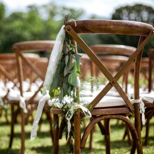 Cross-Back Chair Natural Wood