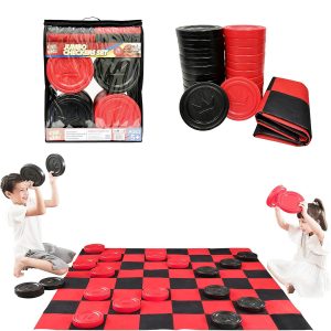 Jumbo Checkers Game Set – 58" Mat