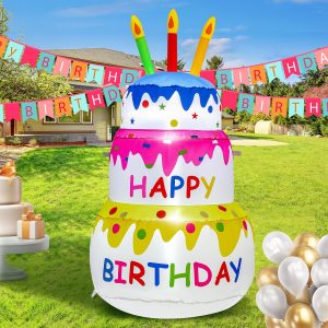 Inflatable Happy Birthday Cake Decoration – 7ft