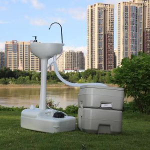 Portable Outdoor Sink with Toilet – Liquid Waste Only