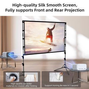 Projector, Screen & Small Speaker Bundle