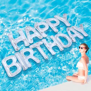 Floating HAPPY BIRTHDAY Pool Letter Set – 20"