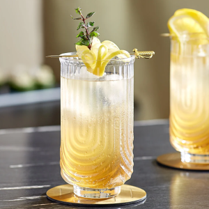 Art Deco Ripple Drinking Glasses – 14 oz