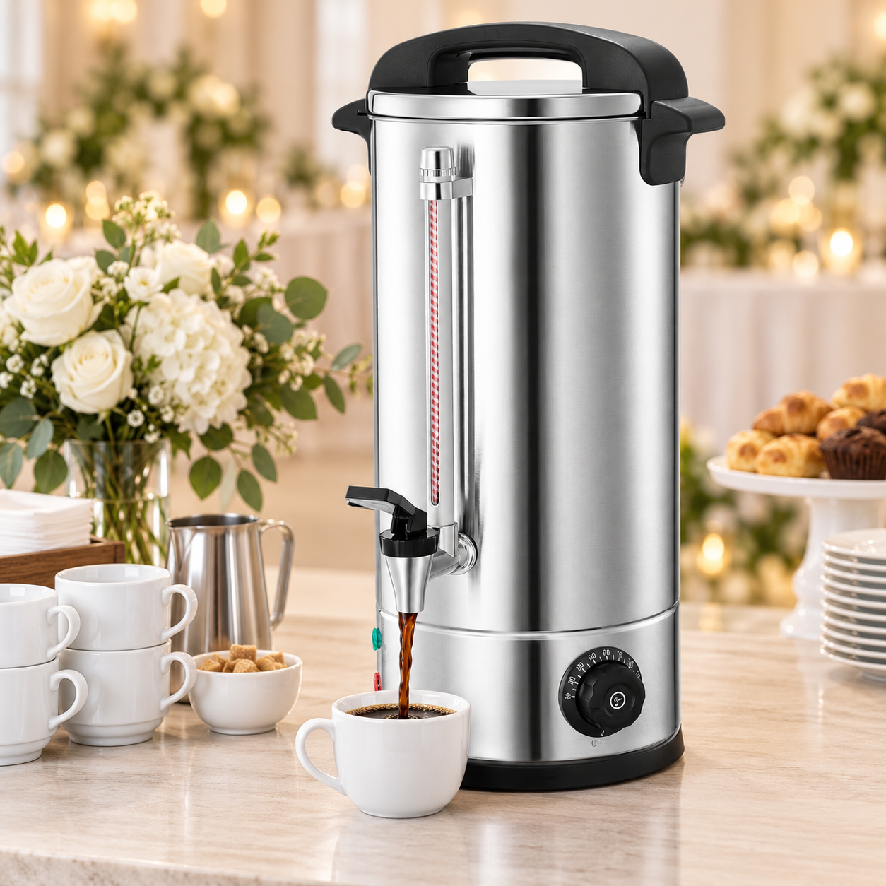 50 Cup 8L Stainless Steel Commercial Coffee
