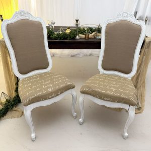 Elegant Vintage Script Chairs