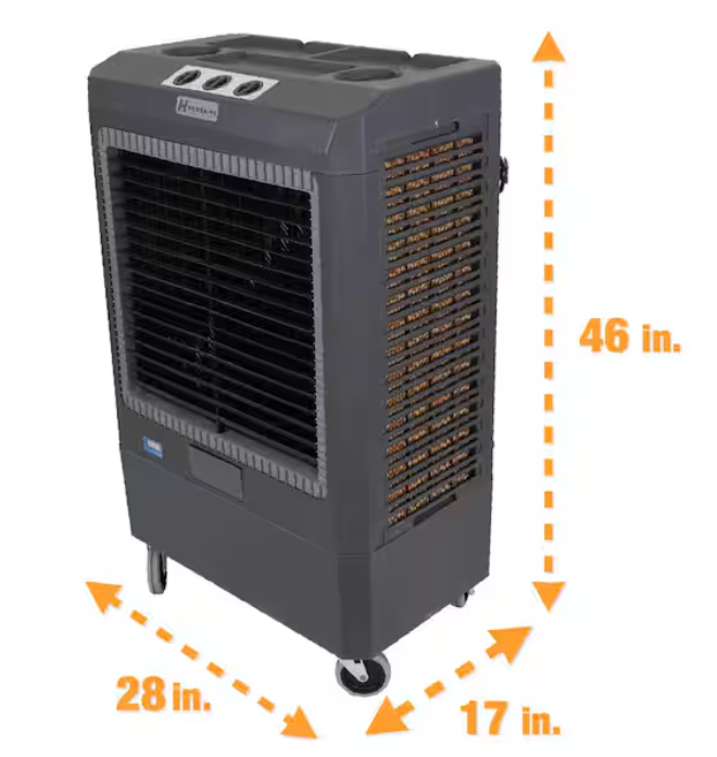 evap cooler w measurements