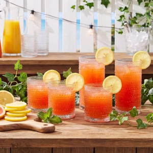 Embossed Boho Drinking Glasses Rental – 10 oz & 12 oz