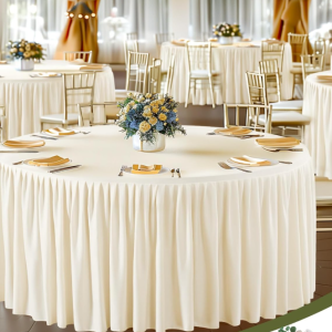 Ivory Stretchy Fitted Table Cloths