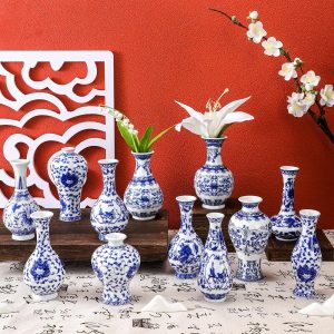 Porcelain Chinoiserie Bud Vase