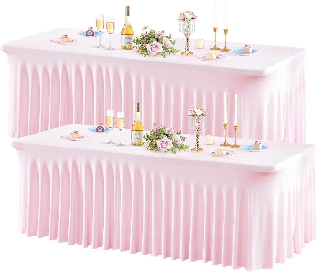 Tablecloth Raffle Tablecloths spandex (ruffles design) - Mimi's Party Palace